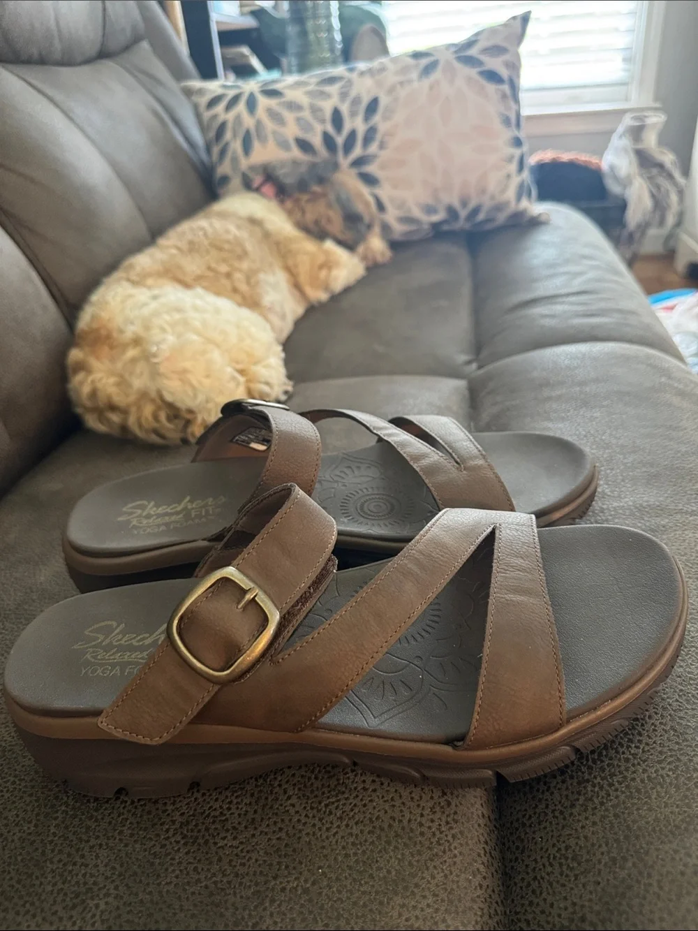 Skechers Easy Going Slide On By Sandals - Women’s Size 11 Brown
